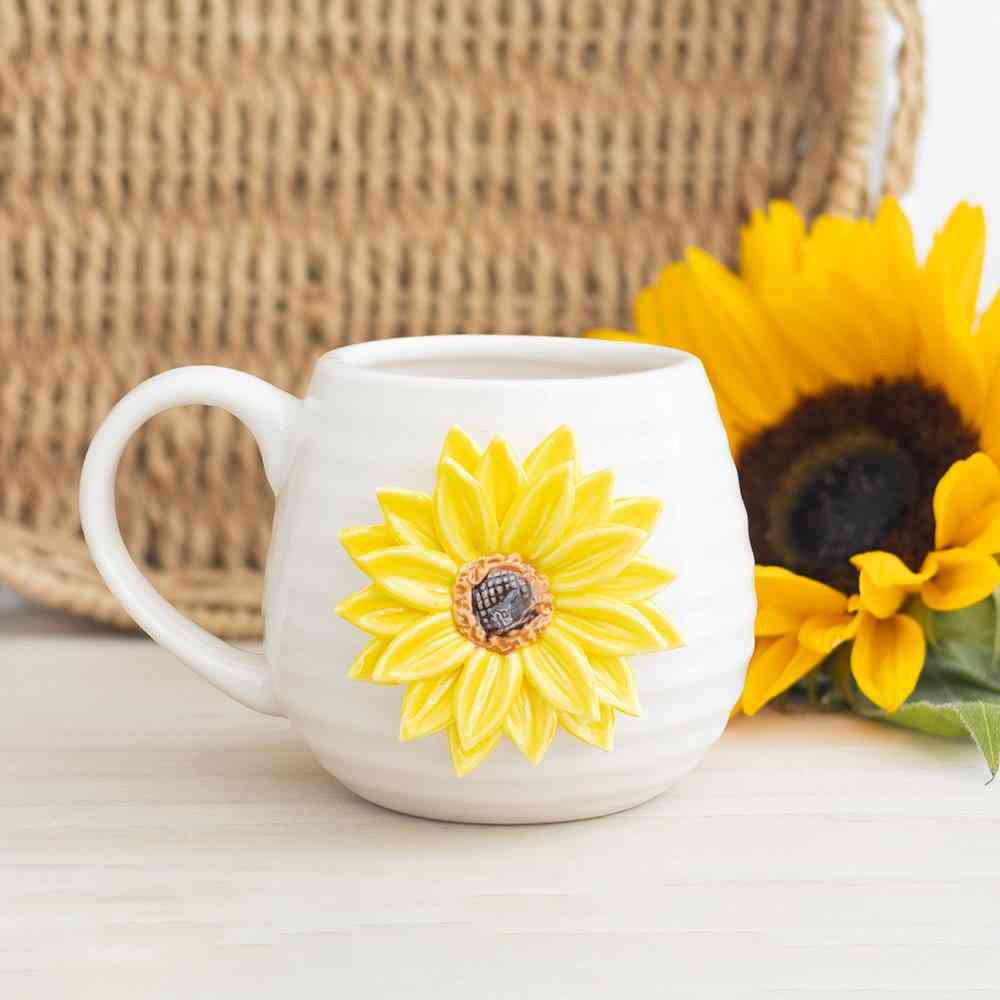 Something Different - Hello Sunshine Rounded with 3D Sunflower Mok/beker - Multicolours